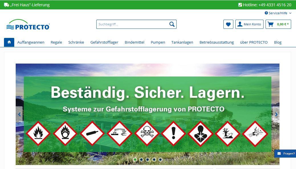 Protecto, seit 25 Jahren der Profi für Gefahrstofflagerung