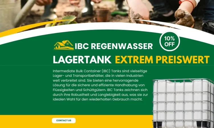 Entdecken Sie hochwertige IBC Container & Zubehör! Nutzen Sie den Code IBC10 für 10% Rabatt. Perfekt für Lagerung & Transport.