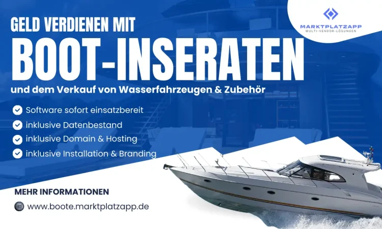 Entdecken Sie unser Boot- und Yachtinseratsportal. Verkaufen und vermitteln Sie Boote effizient mit unserer umfassenden Portal-Lösung.